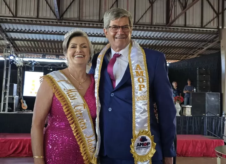 Casal rondonense é eleito Miss e Mister Terceira Idade da Amop