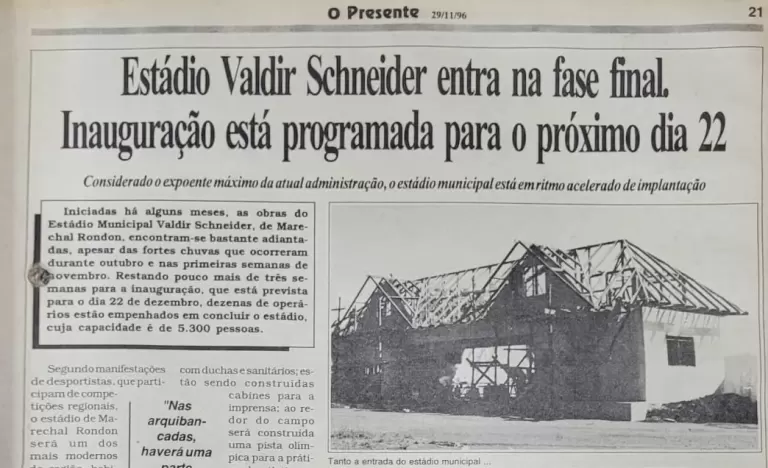 O nascimento do Estádio Valdir Schneider