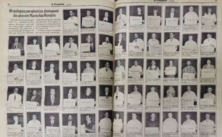 Idos de 1996: premiação dos “Destaques do Ano” era um dos eventos mais tradicionais de Marechal Rondon