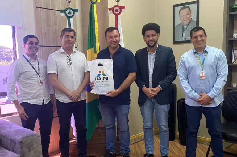 Vereador Fernando Nègre e o Coronel Washington visitam prefeituras da região para apresentar ações da Itaipu Binacional na área de segurança