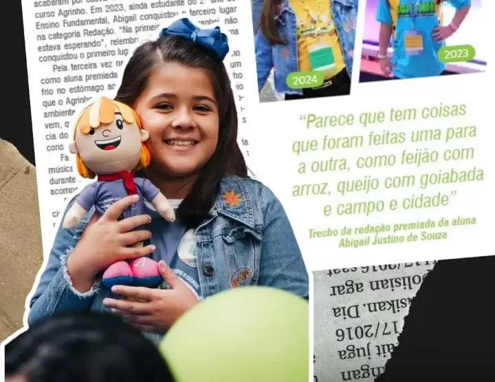 Estudante de Nova Santa Rosa é premiada no Concurso Agrinho por três anos consecutivos e ganha destaque em revista