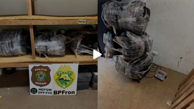 Mais de 77 quilos de maconha são apreendidos às margens do Rio Paraná