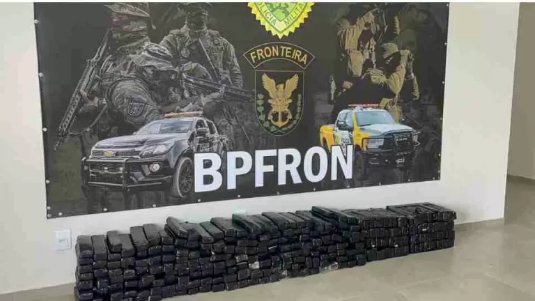 Helicóptero Falcão indicou localização de carro carregado com 183 quilos de maconha