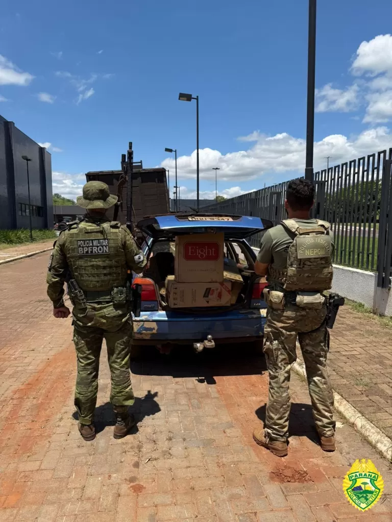 Caminhão com 11 mil pacotes de cigarros contrabandeados é apreendido em Guaíra