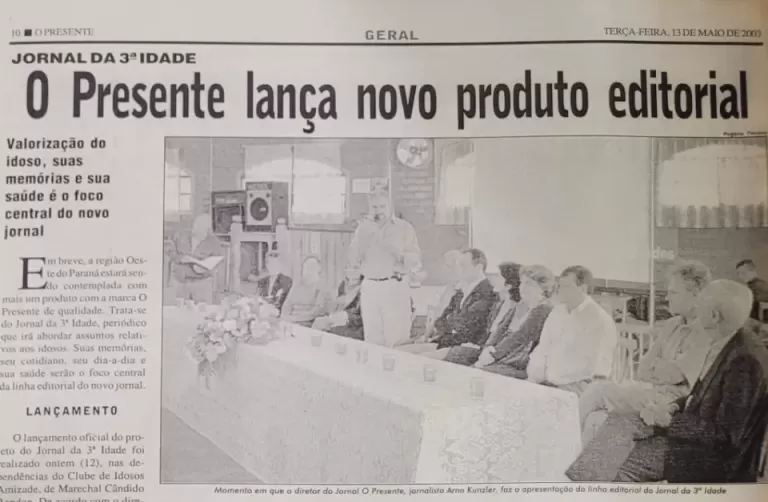 O Presente lança Jornal da 3ª Idade