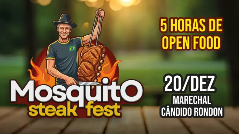 Mosquito Steak Fest chega a Marechal Rondon neste sábado com cinco horas de open food
