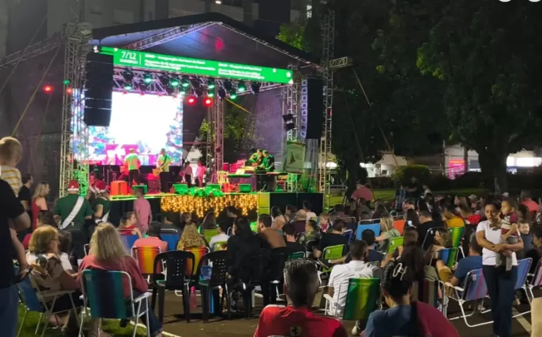 Programação especial do “Natal Luz e Encanto” movimenta a noite deste sábado em Marechal Rondon