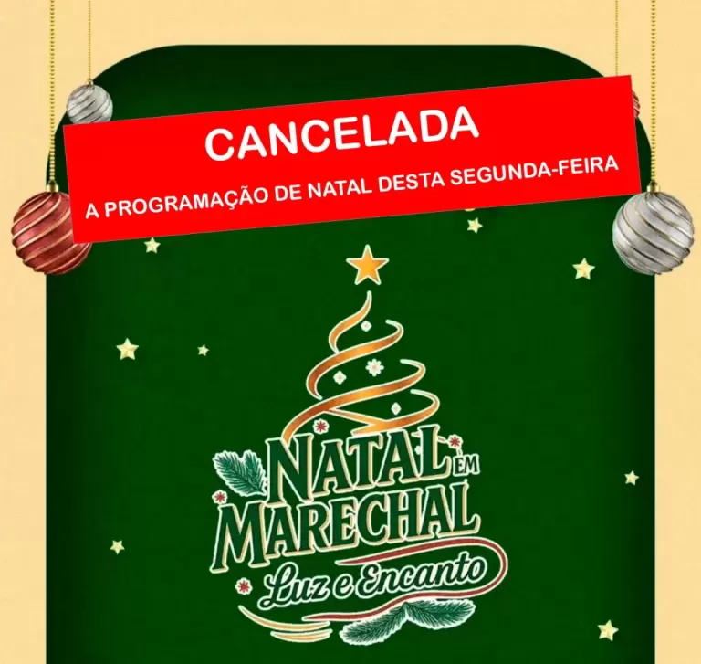 Segundo dia do “Natal Luz e Encanto” de Marechal Rondon é cancelado