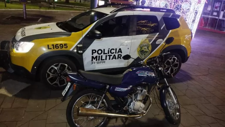 Durante comemoração de título do Corinthians, polícia recupera motocicleta furtada em Palotina