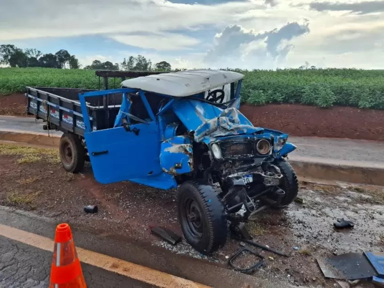 Acidente no interior de Santa Helena deixa idoso gravemente ferido