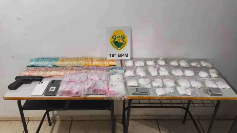 Homem é preso por tráfico de drogas após perseguição policial em Toledo