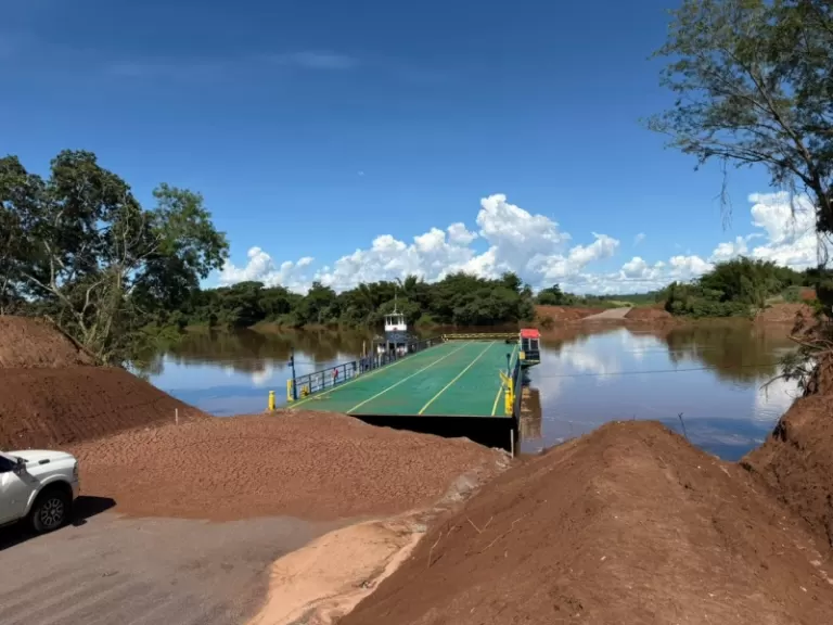 Balsa gratuita deve iniciar travessia do Rio Piquiri nesta quinta-feira, informa Dnit