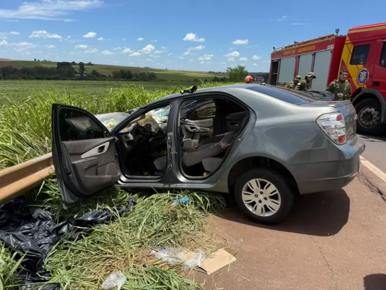 Homem e criança morrem em gravíssimo acidente na BR-163 em Guaíra