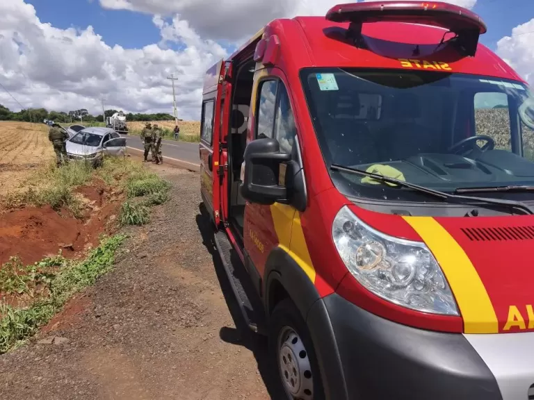 Acidente deixa motorista ferido na PR-467 entre Marechal Rondon e Pato Bragado