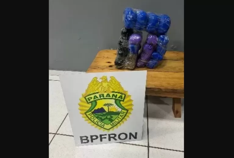 Passageiro de ônibus é preso com 10 quilos e 650 gramas de haxixe