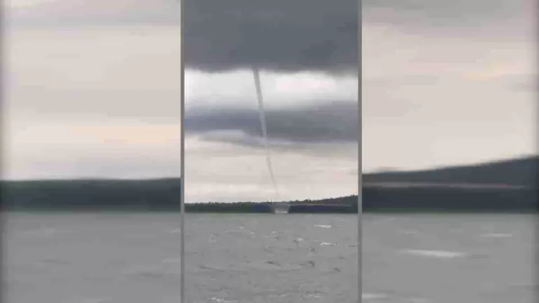 Tromba d’água chama atenção em lago de Missal, no Oeste do Paraná; veja vídeo