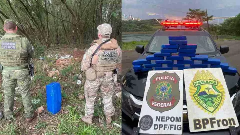 Ação conjunta apreende 15 quilos de maconha às margens do Rio Paraná