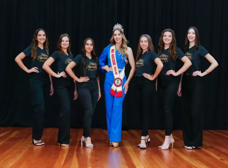 Seis candidatas na disputa pelo Miss Mercedes 2026