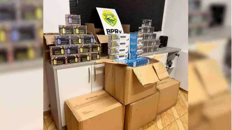 PRE apreende 790 pacotes de cigarros e 720 vapers na BR-369 em Corbélia