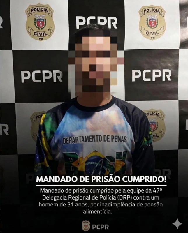 Polícia Civil cumpre mandado e prende homem por dívida de pensão alimentícia