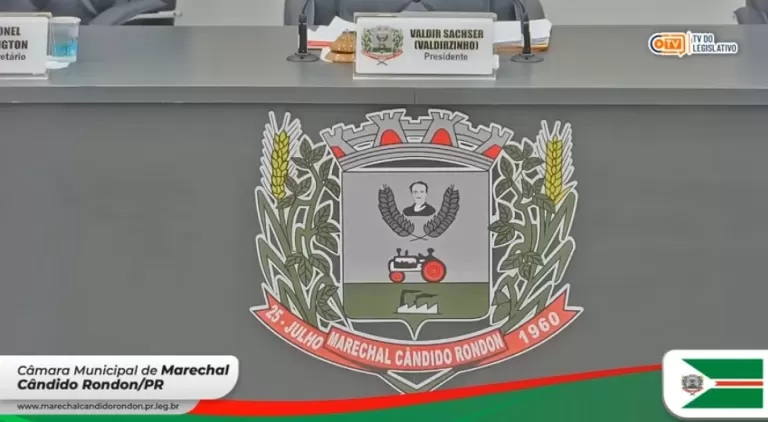 AO VIVO: acompanhe a sessão ordinária da Câmara de Vereadores de Marechal Rondon desta segunda-feira, 30 de março