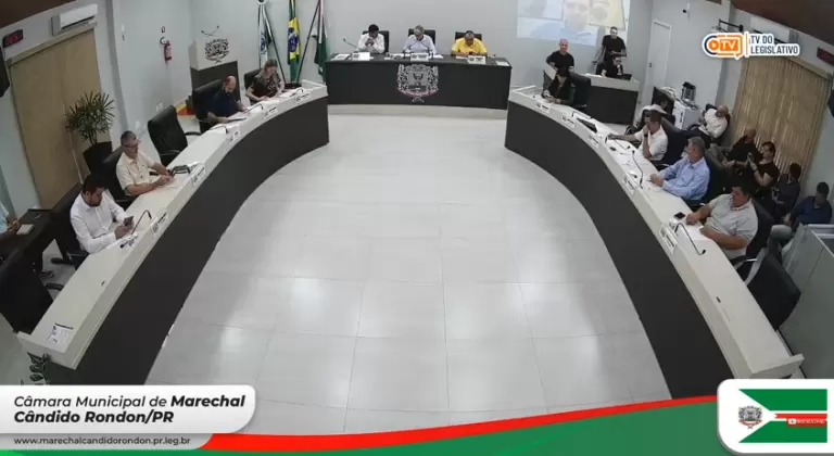 AO VIVO: acompanhe a sessão ordinária da Câmara de Vereadores de Marechal Rondon desta segunda-feira