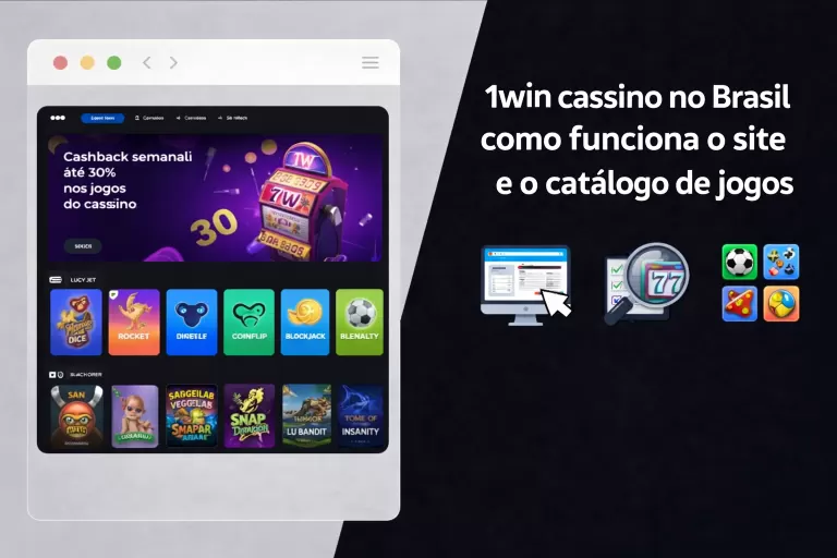1win cassino no Brasil como funciona o site e o catálogo de jogos