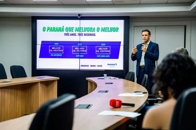 Paraná tem redução de 10% nos homicídios e 22% nos roubos no 1º trimestre de 2026
