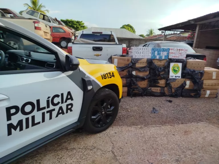 Homem é preso em Terra Roxa com carros e carga de cigarros do Paraguai