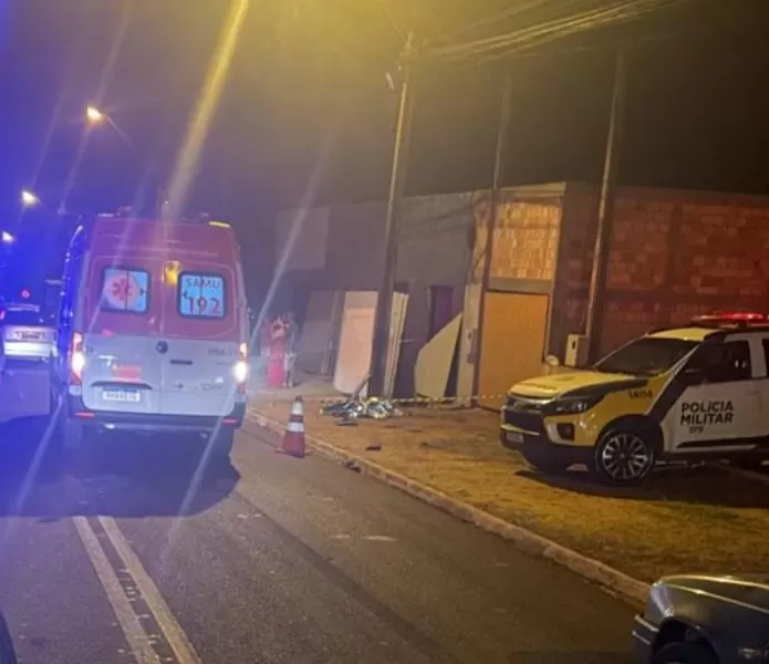 Homem morre e mulher fica gravemente ferida em atropelamento em Guaíra
