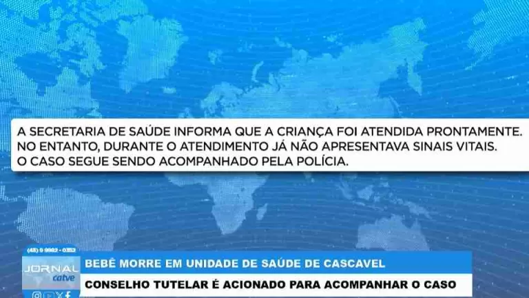 Família de bebê que morreu em unidade de saúde era acompanhada pelo Conselho Tutelar