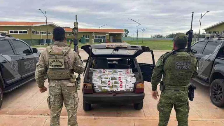 PF e BPFron apreendem 350 pacotes de cigarros paraguaios em Terra Roxa