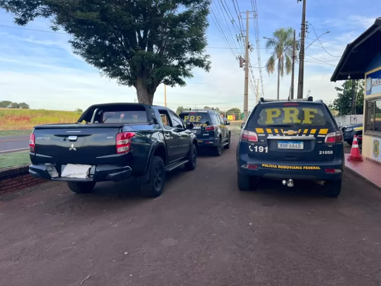PRF recupera caminhonete furtada após perseguição entre Marechal Rondon e Mercedes