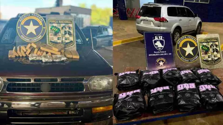 Drogas escondidas em carros paraguaios são apreendidas na Ponte da Amizade