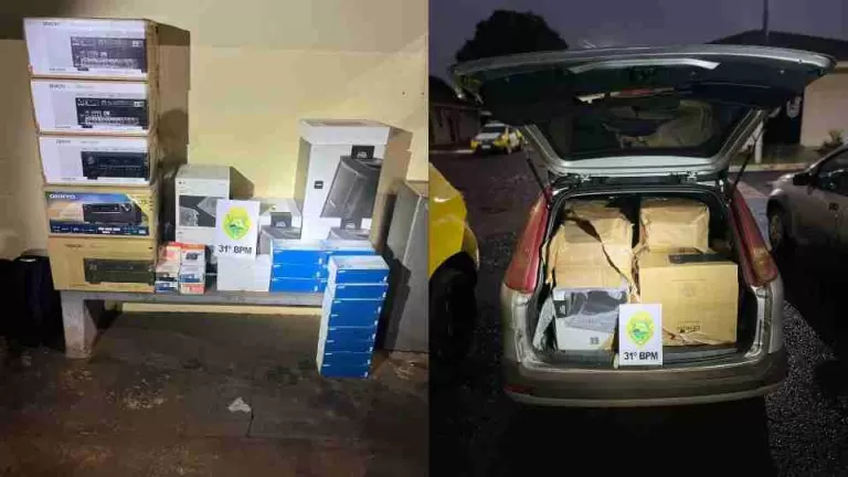 Polícia apreende celulares e equipamentos eletrônicos avaliados em mais de R$ 179 mil no Oeste do Paraná