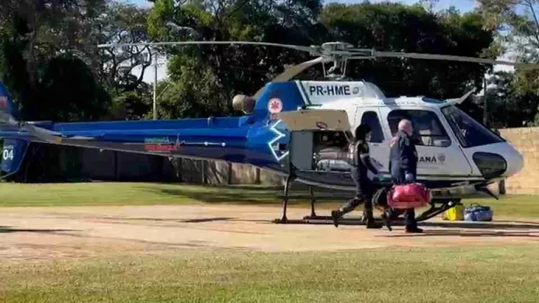 Menina de 4 anos é transferida de helicóptero para UTI Pediátrica após pneumonia grave