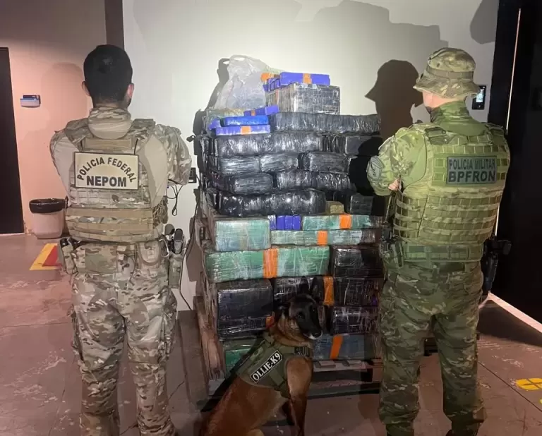 BPFron e PF apreendem 931 quilos de maconha em Santa Helena