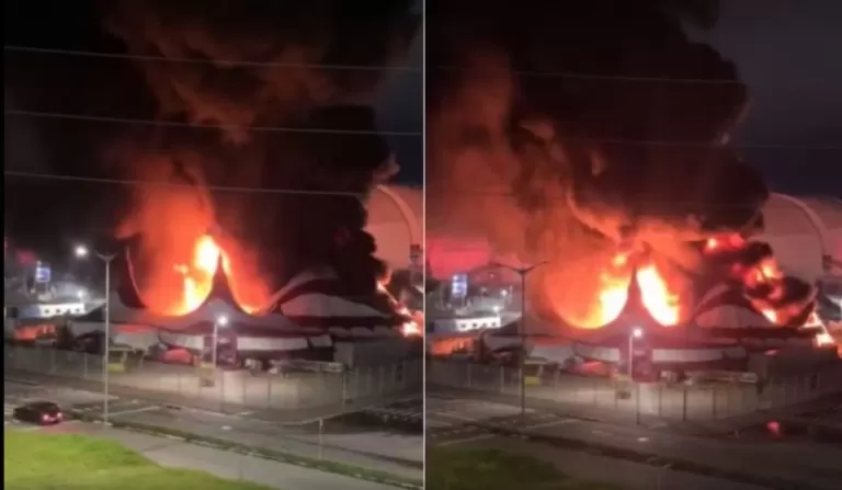 Circo de Tirullipa é atingido por incêndio e mobiliza bombeiros