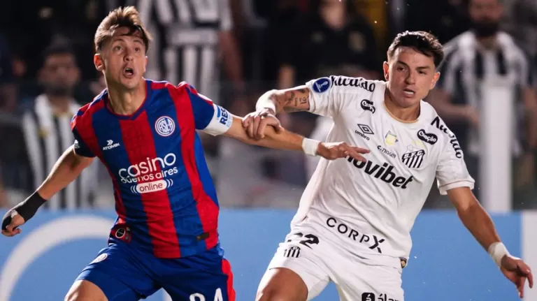 Santos sai na frente, mas empata com San Lorenzo e se complica