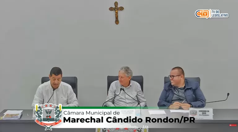 AO VIVO: acompanhe a sessão ordinária da Câmara de Vereadores de Marechal Rondon