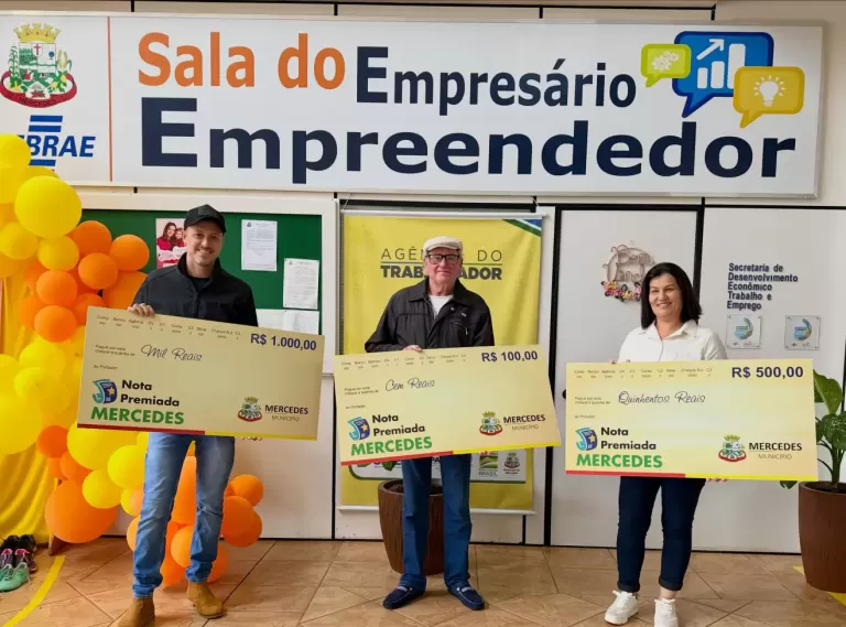 Nota Premiada Mercedes entrega R$ 2 mil em prêmios no sorteio de abril
