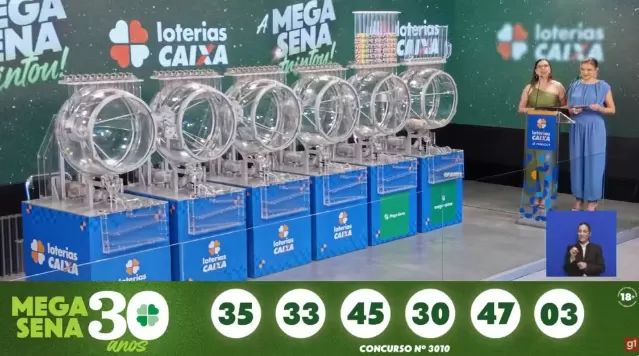 Mega-Sena, concurso 3.010: veja os números sorteados para prêmio de R$ 336 milhões