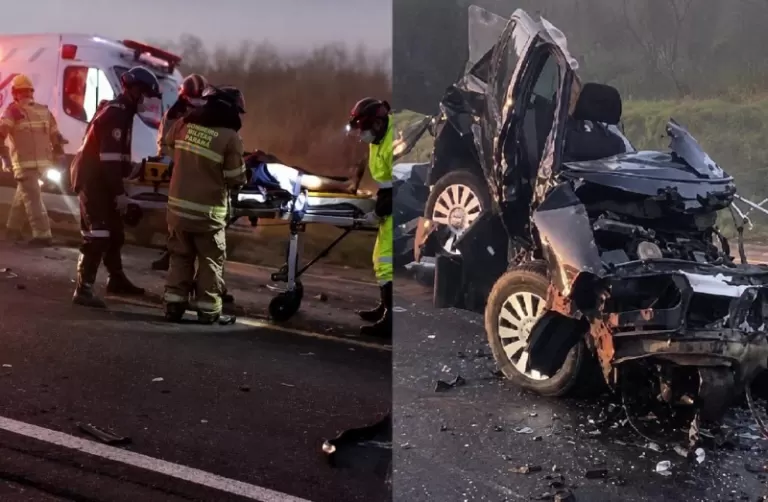 Acidente deixa três mortos e dois presos entre as ferragens, na PR-323 em Umuarama