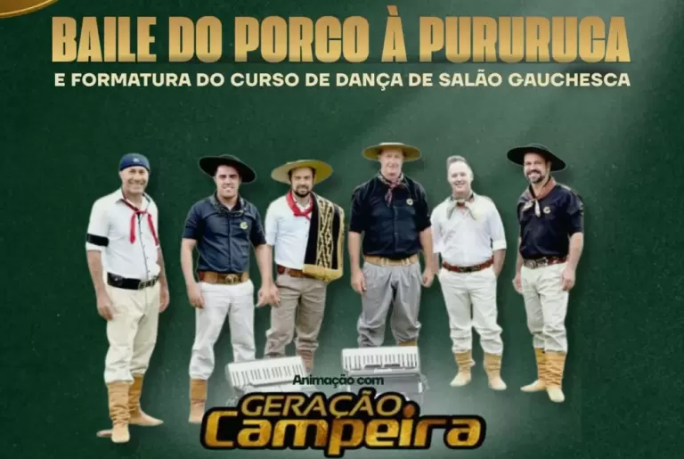 Formatura do Curso de Dança de Salão Gauchesca será celebrada com baile em Nova Santa Rosa