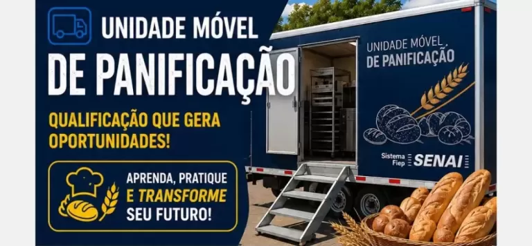 Curso de panificação inicia nesta terça-feira na unidade móvel do Senai em Marechal Rondon